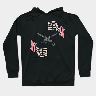 Gun and skull Hoodie